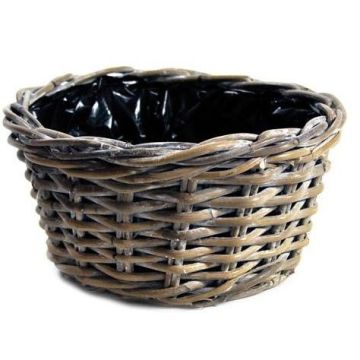 Cestino decorativo NICOLINA, beige, 14 cm, Ø 30 cm