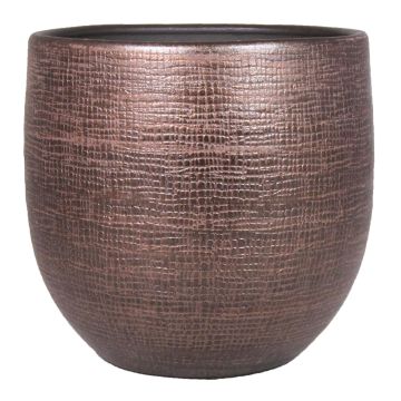 Vaso in ceramica AGAPE con grano, rame, 22 cm, Ø24 cm