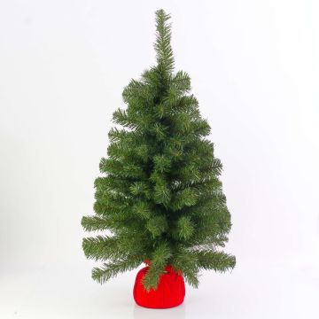 Albero di Natale artificiale WARSCHAU, sacco di iuta rosso, 90 cm, Ø 50 cm Albero di Natale artificiale WARSCHAU, sacco di iuta rosso, 90 cm, Ø 50 cm