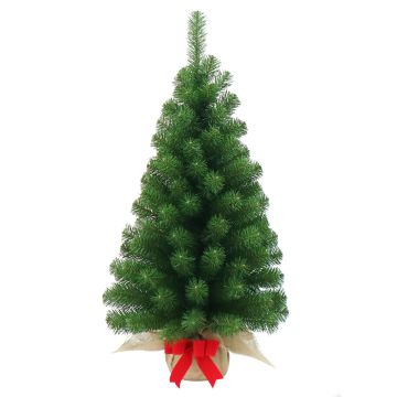 Albero di Natale artificiale WARSCHAU, sacco di iuta, fiocco rosso, 90 cm, Ø 50 cm Albero di Natale artificiale WARSCHAU, sacco di iuta, fiocco rosso, 90 cm, Ø 50 cm
