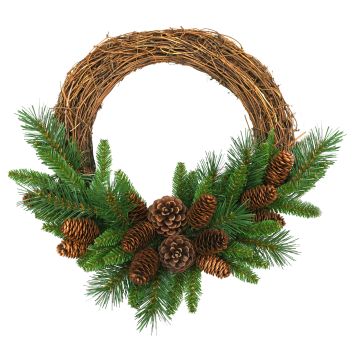 Ghirlanda decorativa di abete ALFRED, verde, Ø 40 cm Ghirlanda decorativa di abete ALFRED, verde, Ø 40 cm