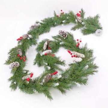 Ghirlanda d'abete artificiale MARLIES, zona trasversale, difficile infiammare, neve, 285cm, Ø15cm Ghirlanda d'abete artificiale MARLIES, zona trasversale, difficile infiammare, neve, 285cm, Ø15cm