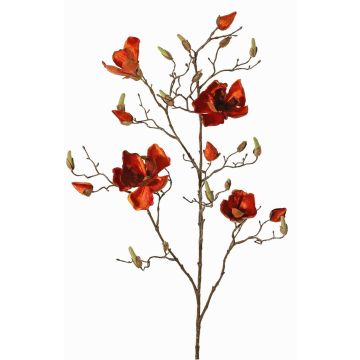 Ramo di magnolia in tessuto JACKA, arancione scuro, 105cm