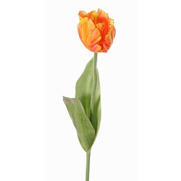Fiore in tessuto Tulipano pappagallo UAKARI, arancione-giallo, 65cm, Ø6cm