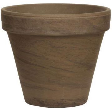 Portafiori in terracotta ARVION con venature, marrone, 10cm, Ø11cm Portafiori in terracotta ARVION con venature, marrone, 10cm, Ø11cm