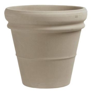 Portafiori in terracotta BRYNEX con doppio bordo, beige, 42cm, Ø45cm