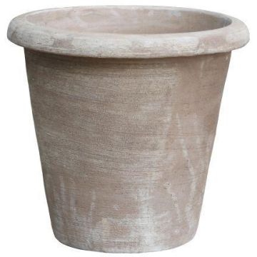 Vaso da fiori in terracotta ELVORN, fatto a mano, patinato, marrone, 55 cm, Ø 58 cm