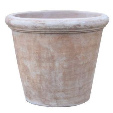 Vaso da fiori in terracotta VIRELY, realizzato a mano, patinato, marrone, 41 cm, Ø 46 cm Vaso da fiori in terracotta VIRELY, realizzato a mano, patinato, marrone, 41 cm, Ø 46 cm