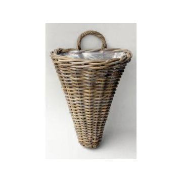 Cestino da parete in rattan ROMELA, marrone, 28x24x42 cm Cestino da parete in rattan ROMELA, marrone, 28x24x42 cm