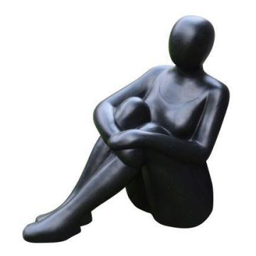 Statua da giardino "Donna" VUNKY in terrazzo rinforzato con fibre, nero, 53x27,5x56,5 cm Statua da giardino "Donna" VUNKY in terrazzo rinforzato con fibre, nero, 53x27,5x56,5 cm