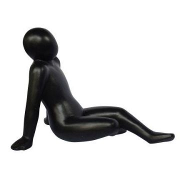 Statua da giardino “Uomo VUNKY” in terrazzo rinforzato con fibre, nero, 69x46x51 cm Statua da giardino “Uomo VUNKY” in terrazzo rinforzato con fibre, nero, 69x46x51 cm