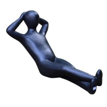 Statua da giardino “VUNKY” raffigurante un uomo, in terrazzo rinforzato con fibre, nero, 80x47x45 cm Statua da giardino “VUNKY” raffigurante un uomo, in terrazzo rinforzato con fibre, nero, 80x47x45 cm