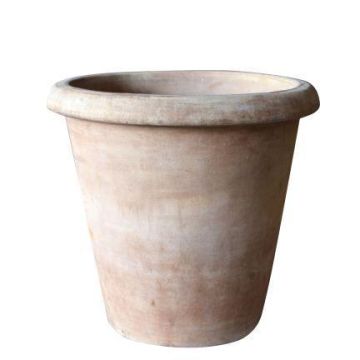 Vaso da fiori in terracotta ELVORN, realizzato a mano, patinato, marrone, 40 cm, Ø 42 cm Vaso da fiori in terracotta ELVORN, realizzato a mano, patinato, marrone, 40 cm, Ø 42 cm