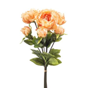 Mazzo di fiori artificiali con peonie VATANA, pesca, 50cm, Ø18cm