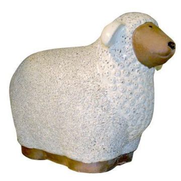 Figurina di pecora ZENARA in ceramica smaltata, bianca, 45x24x39 cm Figurina di pecora ZENARA in ceramica smaltata, bianca, 45x24x39 cm