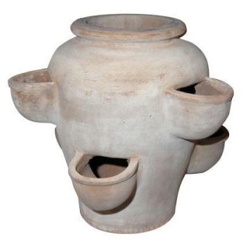 Vaso a più livelli per erbe aromatiche ILMORA in terracotta, realizzato a mano, marrone, 48 cm, Ø 50 cm Vaso a più livelli per erbe aromatiche ILMORA in terracotta, realizzato a mano, marrone, 48 cm, Ø 50 cm