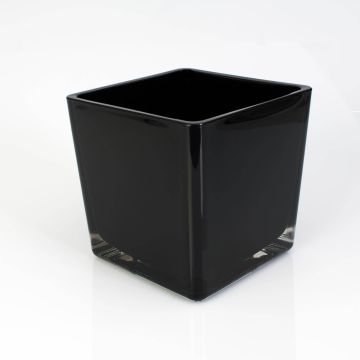 Grande portacandela in vetro KIM EARTH, nero, 14x14x14cm Grande portacandela in vetro KIM EARTH, nero, 14x14x14cm