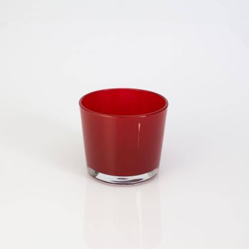 Piccolo portacandele / Vasetto in vetro ALENA, rosso, 8,5cm, Ø10cm Piccolo portacandele / Vasetto in vetro ALENA, rosso, 8,5cm, Ø10cm