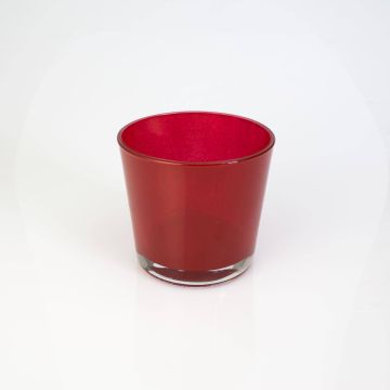 Vasetto in vetro / Portacendele ALENA, rosso, 10,5cm, Ø11,5cm Vasetto in vetro / Portacendele ALENA, rosso, 10,5cm, Ø11,5cm