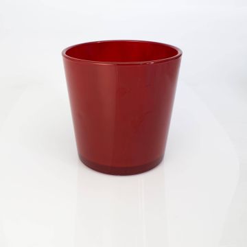 Grosso vaso in vetro / Portafiori ALENA, rosso, 19cm, Ø18,5cm