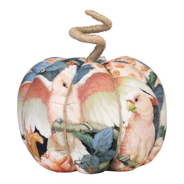 Zucca decorativa AKUNA in cotone, fatta a mano, motivo kakadu, colorata, Ø 18 cm Zucca decorativa AKUNA in cotone, fatta a mano, motivo kakadu, colorata, Ø 18 cm