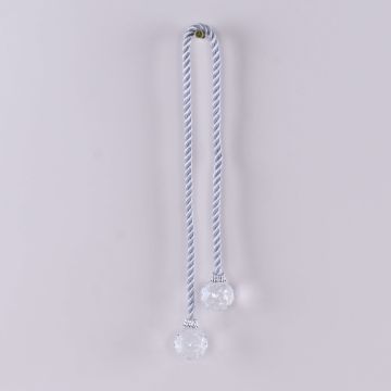 Ciondolo di corda natalizia TAYLER con palline acriliche, argento, 40cm, Ø3cm Ciondolo di corda natalizia TAYLER con palline acriliche, argento, 40cm, Ø3cm