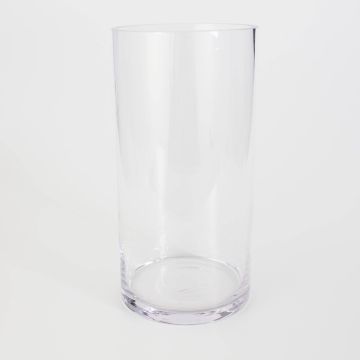 Vaso cilindrico / Vaso da fiori SANSA EARTH in vetro, trasparente, 30cm, Ø15cm
