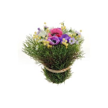 Composizione floreale decorativa con anemoni e margherite IKAIA, variopinta, 19 cm, Ø 18 cm Composizione floreale decorativa con anemoni e margherite IKAIA, variopinta, 19 cm, Ø 18 cm