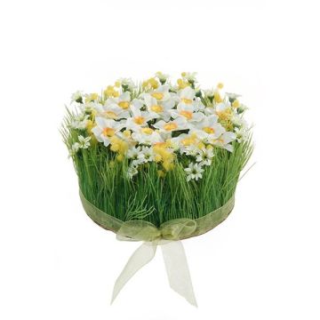 Composizione floreale artificiale con narcisi ed erba HAULANI, bianco-giallo, 12 cm, Ø 20 cm Composizione floreale artificiale con narcisi ed erba HAULANI, bianco-giallo, 12 cm, Ø 20 cm