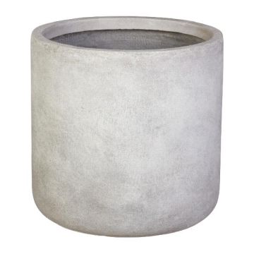 Vaso rotondo NARUKO, 3 pezzi, fibra di vetro, grigio, 25x27cm, 32x34cm, 41x42cm