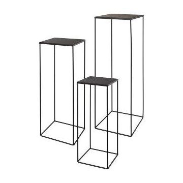 Portavasi in metallo ULAAKA, 3 pezzi, nero, 19x19x50 cm, 22x22x60 cm, 25x25x70 cm Portavasi in metallo ULAAKA, 3 pezzi, nero, 19x19x50 cm, 22x22x60 cm, 25x25x70 cm