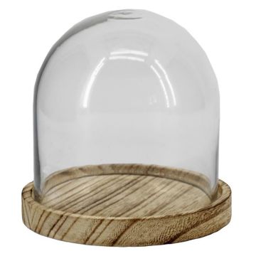Campana in vetro DANILLA con base in legno marmorizzato, trasparente, 10 cm, Ø 10 cm Campana in vetro DANILLA con base in legno marmorizzato, trasparente, 10 cm, Ø 10 cm