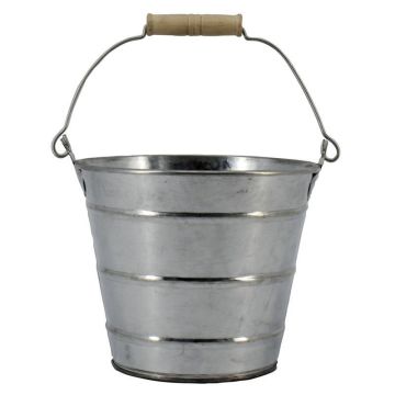 Secchio in zinco JULISA con manico, argento, 12,5 cm, Ø 14,5 cm Secchio in zinco JULISA con manico, argento, 12,5 cm, Ø 14,5 cm