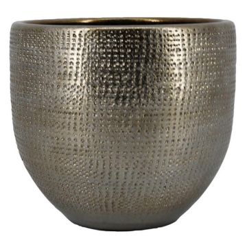 Coprivaso in ceramica ILSE con venature, oro, 36 cm, Ø 39 cm Coprivaso in ceramica ILSE con venature, oro, 36 cm, Ø 39 cm