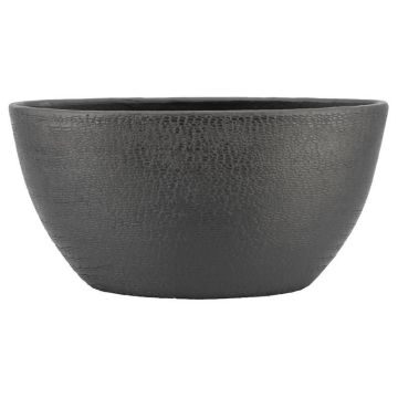 Vaso da fiori ovale in ceramica DEIRA con venature, nero opaco, 49x20x25 cm Vaso da fiori ovale in ceramica DEIRA con venature, nero opaco, 49x20x25 cm