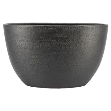 Vaso ovale in ceramica DEIRA con venature, nero opaco, 49x20x30 cm Vaso ovale in ceramica DEIRA con venature, nero opaco, 49x20x30 cm