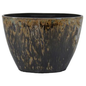 Vaso ovale ELIEL in ceramica, screziato, marrone-blu, 32x15x22 cm Vaso ovale ELIEL in ceramica, screziato, marrone-blu, 32x15x22 cm