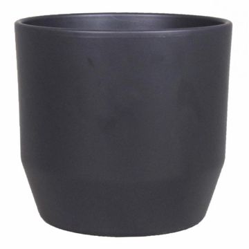 Vaso da piante in ceramica LENAS, antracite-opaco, 16cm, Ø17,5cm