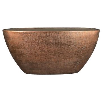 Ciotola da barca in ceramica AGAPE con grano, rame, 73x17x36cm