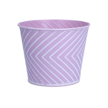 Vaso da fiori CENDRINE in zinco, motivo a linee, viola, 9,3 cm, Ø 11,5 cm Vaso da fiori CENDRINE in zinco, motivo a linee, viola, 9,3 cm, Ø 11,5 cm