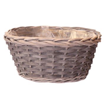 Cesto per fiori NAZARIO, grigio, 13cm, Ø26cm