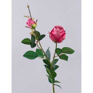 Rosa artificiale CARUSA, rosa acceso, 80 cm, Ø 8 cm
