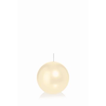 Candela a sfera MAEVA, crema, Ø6cm, 10h - Made in Germany
