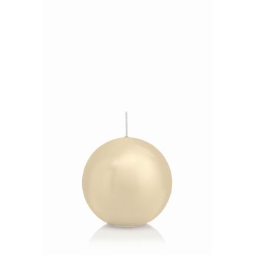Candela a sfera MAEVA, crema, Ø7cm, 16h - Made in Germany