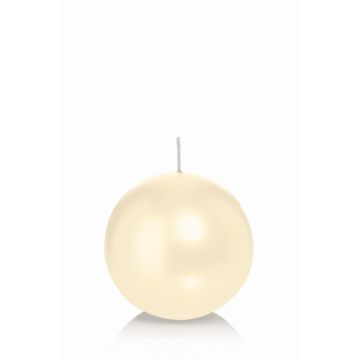Candela a sfera MAEVA, crema, Ø8cm, 25h - Made in Germany