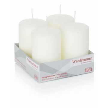 Candele dell'Avvento JENARO, 4 pezzi, avorio, 10cm, Ø6cm, 33h - Made in Germany