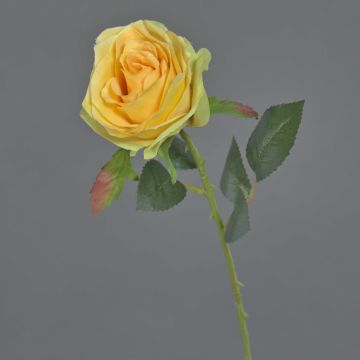 Rosa finta SIMONY, giallo, 45cm, Ø8cm