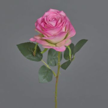 Rosa finta SIMONY, rosa-rosa, 45cm, Ø8cm