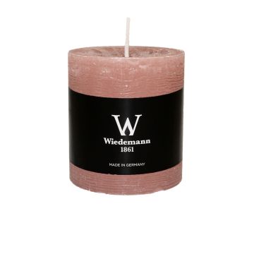 Candela a colonna AURORA, legno di rosa, 8cm, Ø6,8cm, 34h - Made in Germany
