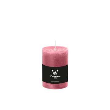 Candela a colonna AURORA, rosa antico, 10cm, Ø6,8cm, 42h - Made in Germany